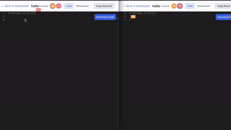 Code Canvas real-time coding demo